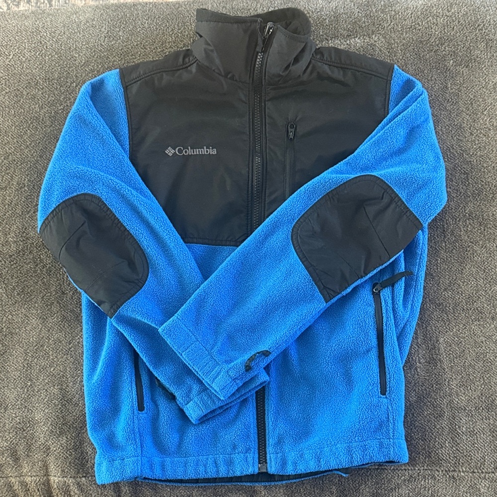 Columbia Black and Blue Fleece Jacket